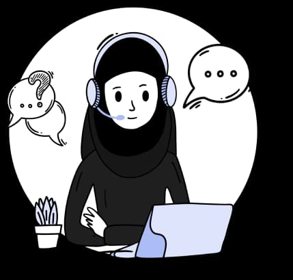 رسم توضيحي لدعم الاتصال